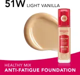 Тональный флюид Bourjois Healthy Mix увлажняющий, среднего покрытия, 30 мл, оттенок 51W Light Vanilla — фото 2