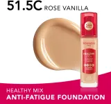 Тональный флюид Bourjois Healthy Mix увлажняющий, среднего покрытия, 30 мл, оттенок 51.5C Rose Vanilla — фото 2