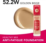 Тональный флюид Bourjois Healthy Mix увлажняющий, среднего покрытия, 30 мл, оттенок 52.2W Golden Beige — фото 2