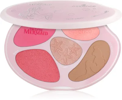 Палетка для лица essence Disney The Little Mermaid хайлайтер, румяна и бронзер, с зеркальцем, 8,9 г