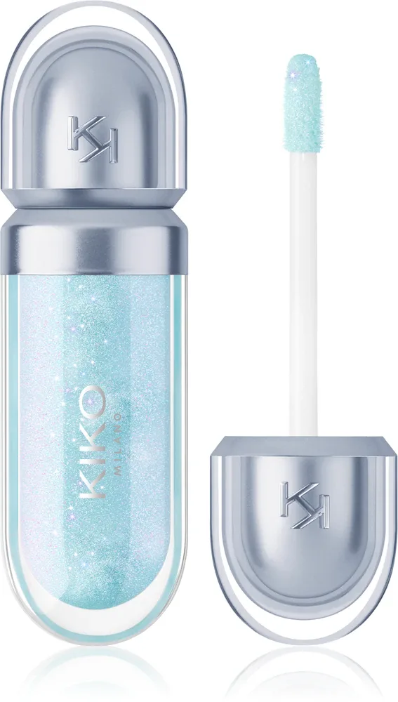 Блеск для губ KIKO Milano 3D Hydra Lip Gloss увлажняющий, с эффектом сияния, 6,5 мл, оттенок 51 Frozen Light Blue