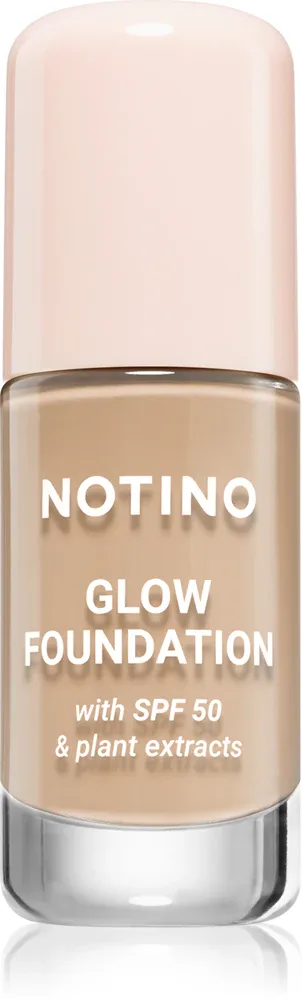 Тональное средство Notino Foundation Glow foundation with SPF 50 Plant Extracts, среднее покрытие, 30 мл, оттенок 01 Light Medium Neutral