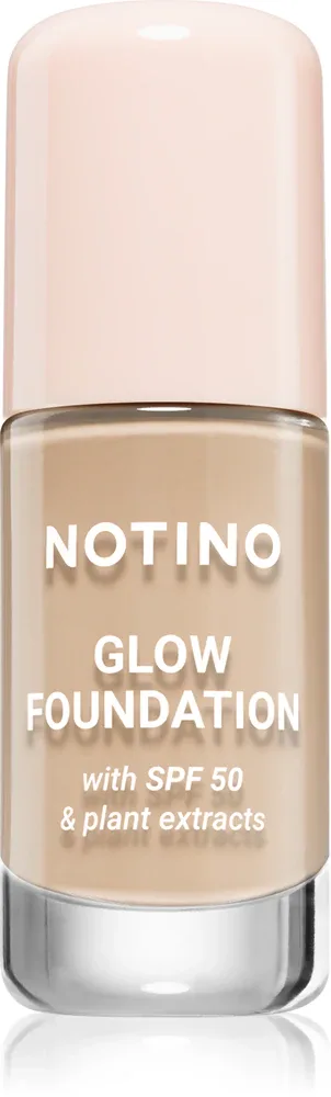 Тональное средство Notino Foundation Glow foundation with SPF 50 Plant Extracts, среднее покрытие, 30 мл, оттенок 01 Light Warm