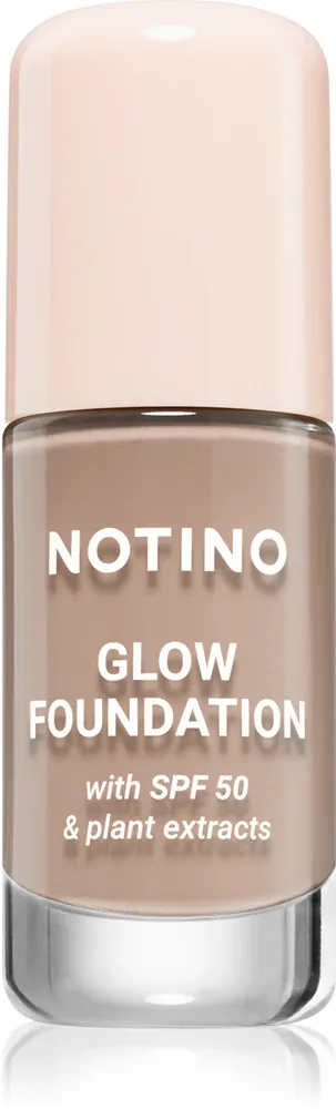 Тональное средство Notino Foundation Glow foundation with SPF 50 Plant Extracts, среднее покрытие, 30 мл, оттенок 02 Light Medium Cool