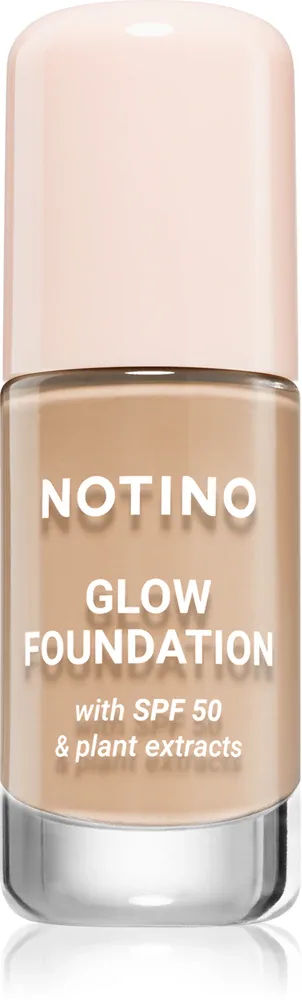 Тональное средство Notino Foundation Glow foundation with SPF 50 Plant Extracts, среднее покрытие, 30 мл, оттенок 03 Light Neutral