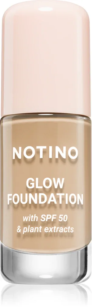 Тональное средство Notino Foundation Glow foundation with SPF 50 Plant Extracts, среднее покрытие, 30 мл, оттенок 02 Light Warm