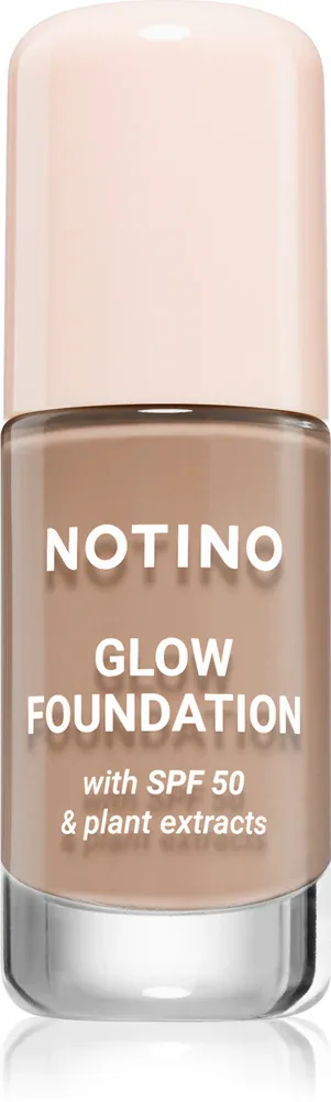Тональное средство Notino Foundation Glow foundation with SPF 50 Plant Extracts, среднее покрытие, 30 мл, оттенок 01 Medium Cool