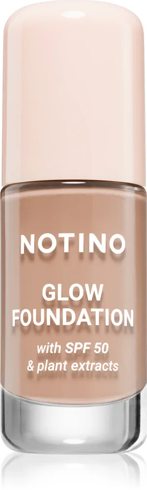 Тональное средство Notino Foundation Glow foundation with SPF 50 Plant Extracts, среднее покрытие, 30 мл, оттенок 01 Medium Deep Cool
