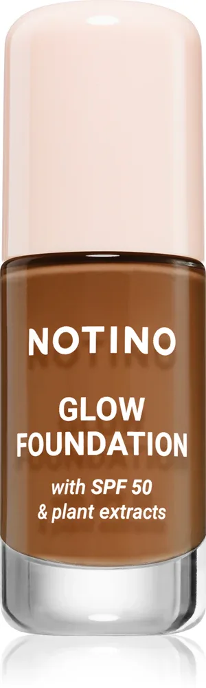 Тональное средство Notino Foundation Glow foundation with SPF 50 Plant Extracts, среднее покрытие, 30 мл, оттенок 01 Deep Warm