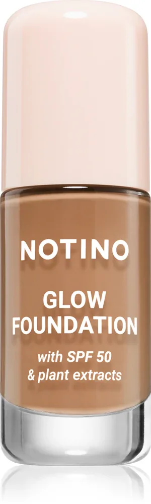 Тональное средство Notino Foundation Glow foundation with SPF 50 Plant Extracts, среднее покрытие, 30 мл, оттенок 02 Medium Deep Cool