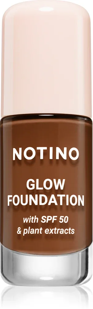 Тональное средство Notino Foundation Glow foundation with SPF 50 Plant Extracts, среднее покрытие, 30 мл, оттенок 03 Deep Warm