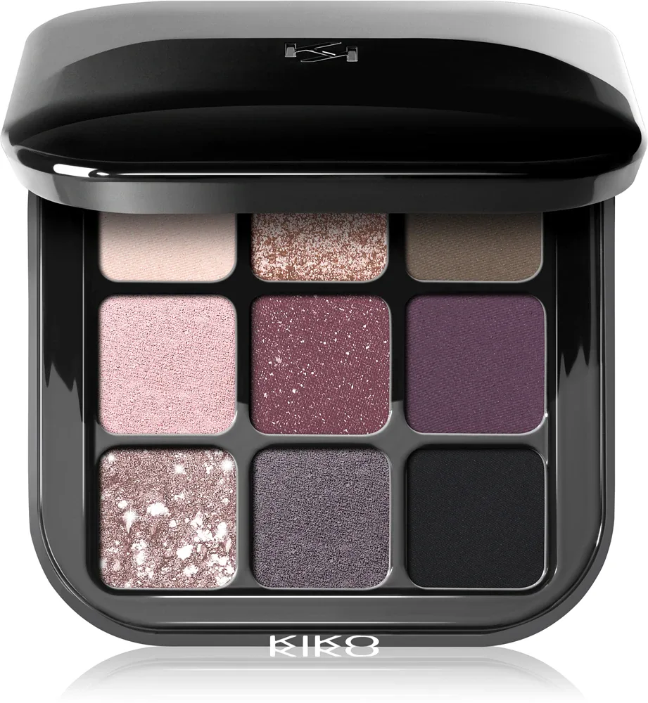 Палетка теней для век KIKO Milano Glamour Multi Finish с матовым и блестящим эффектом, сочетающиеся оттенки, 2,5 г, оттенок 04 Mauve Selection