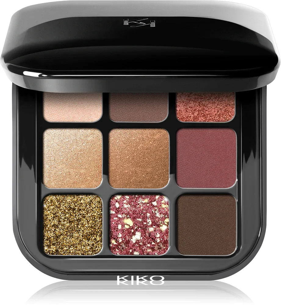 Палетка теней для век KIKO Milano Glamour Multi Finish с матовым и блестящим эффектом, сочетающиеся оттенки, 2,5 г, оттенок 03 Wine Notes