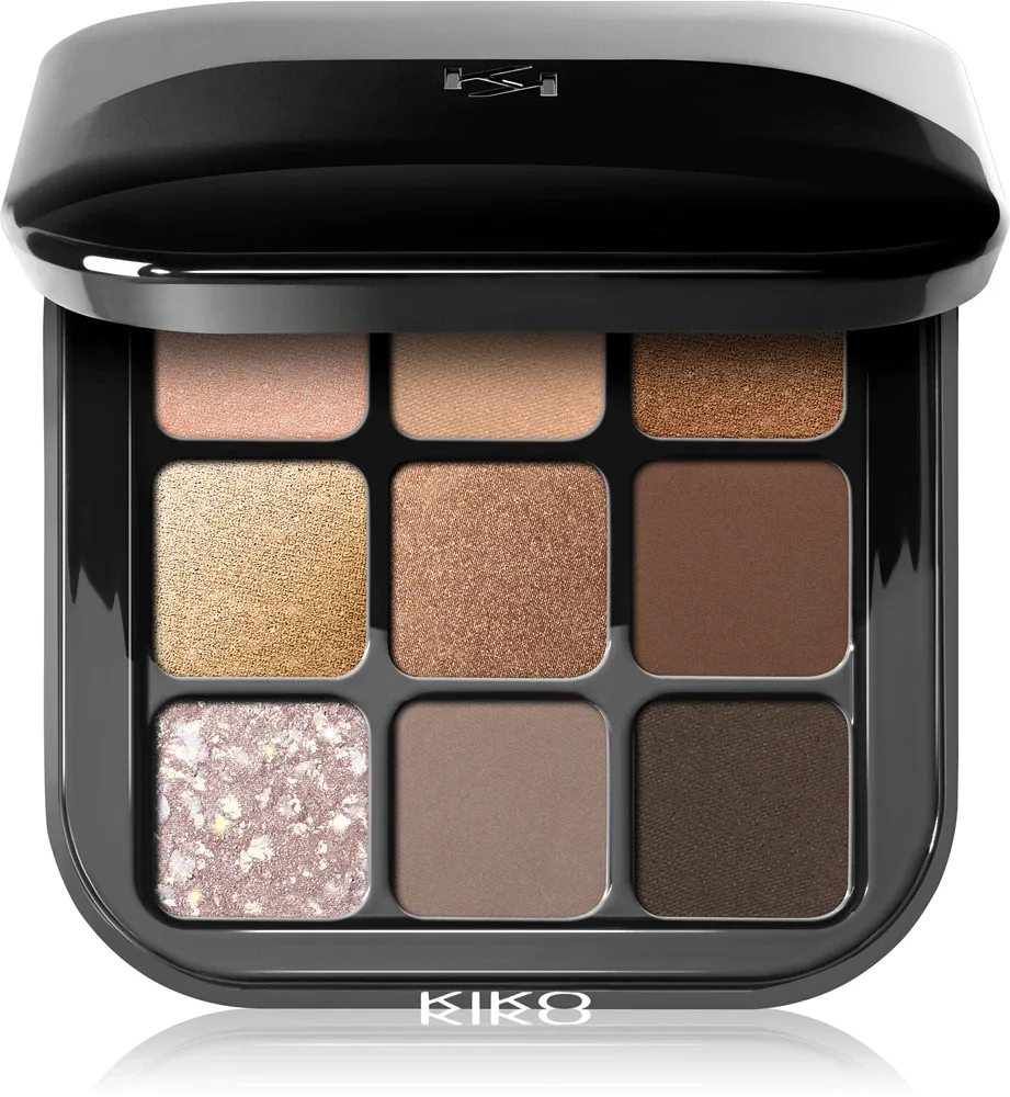 Палетка теней для век KIKO Milano Glamour Multi Finish с матовым и блестящим эффектом, сочетающиеся оттенки, 2,5 г, оттенок 01 Earth Tones