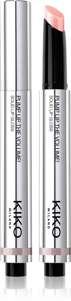 Блеск для губ KIKO Milano Pump Up The Volume Solid Lip Gloss с эффектом объёма, увлажняющий, 2 г, оттенок 01 All-City Pink