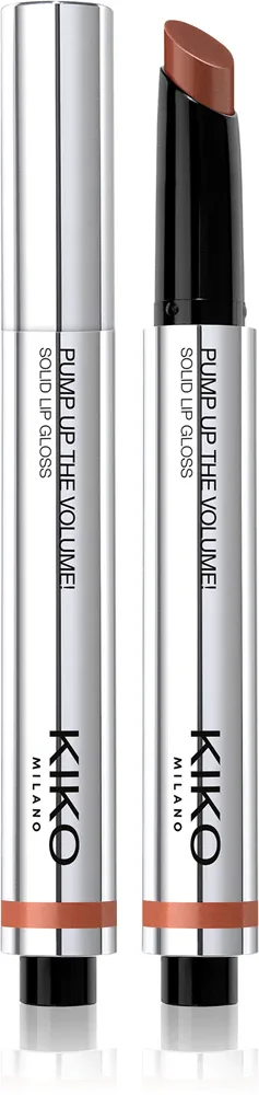 Блеск для губ KIKO Milano Pump Up The Volume Solid Lip Gloss с эффектом объёма, увлажняющий, 2 г, оттенок 02 Don'T Bite