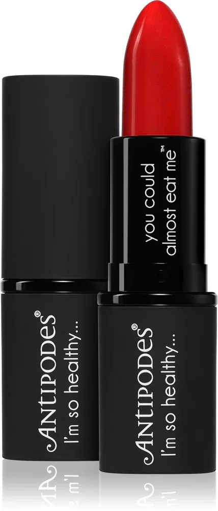 Помада для губ Antipodes Moisture-Boost Natural Lipstick кремовая, увлажняющая, 4 г, оттенок Forest Berry Red