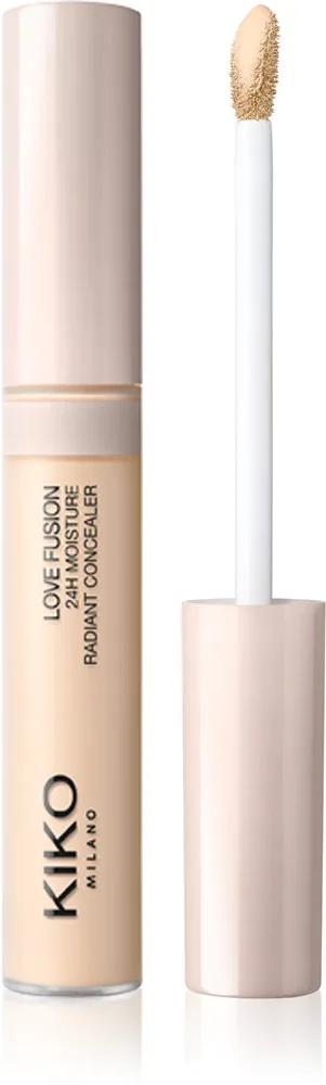 Консилер KIKO Milano Love Fusion 24H Moisture Radiant Concealer среднего покрытия, длительного действия, 8 мл, оттенок 02 Light Sand