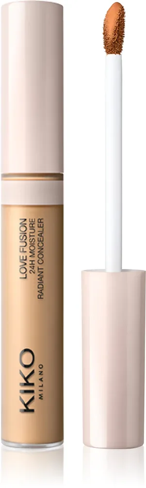 Консилер KIKO Milano Love Fusion 24H Moisture Radiant Concealer среднего покрытия, длительного действия, 8 мл, оттенок 15 Caramel
