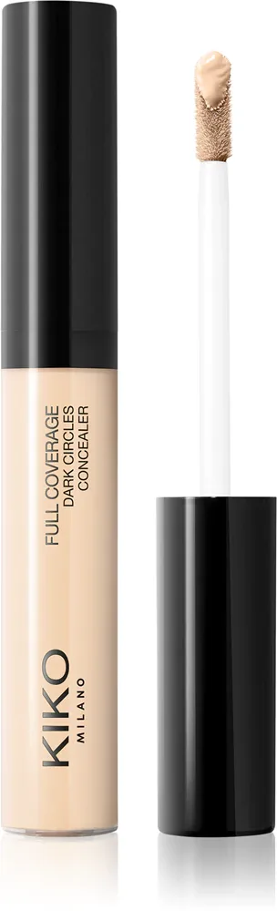 Корректор для лица KIKO Milano Full Coverage Dark Circles Concealer с плотным покрытием, стойкий, 8 мл, оттенок 01 Light Sand