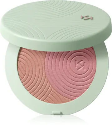 Румяна для лица KIKO Milano Kind By Kiko Silky Touch Powder Duo Blush с лёгкой консистенцией, оттенки можно смешивать, 6 г
