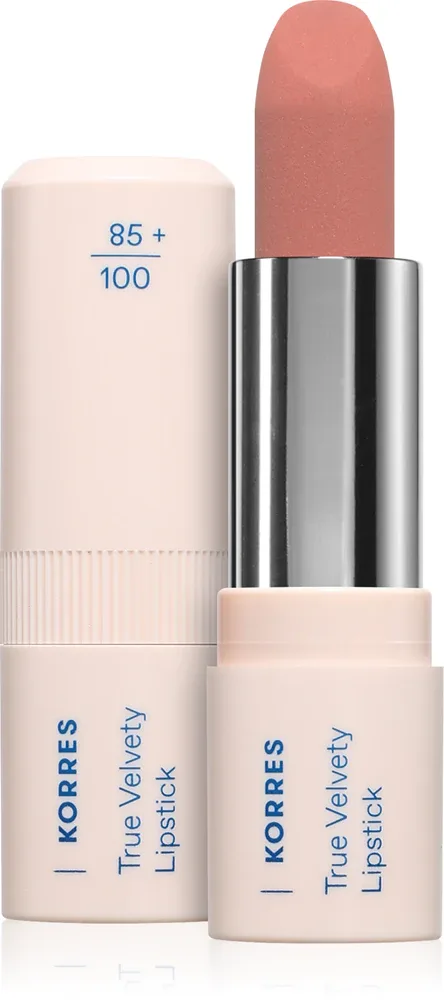Помада для губ Korres True Velvety Lipstick кремовая, с гиалуроновой кислотой, 3 г, оттенок 13 Nude Pink