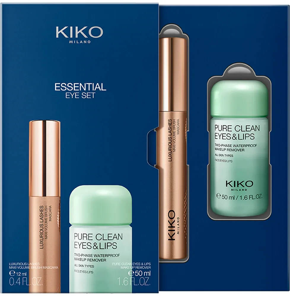 Набор косметики KIKO Milano Essential подарочный, с тушью и средством для снятия макияжа