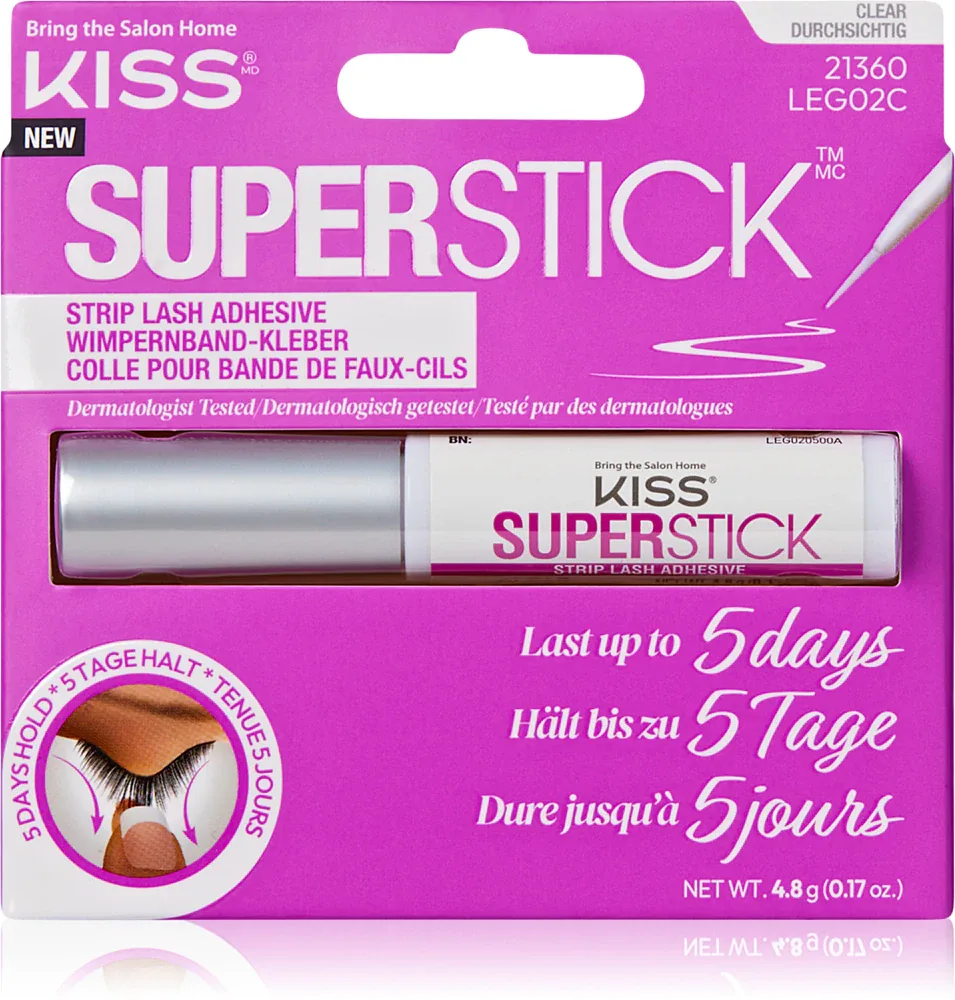 Клей для накладных ресниц KISS Superstick Extended Wear быстросохнущий, 4,8 г