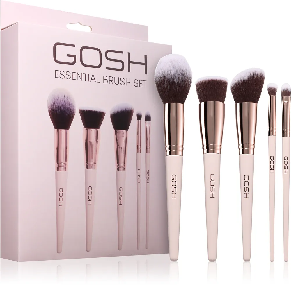 Набор кистей для макияжа GOSH COPENHAGEN Essential Brush Set подарочный, для лица и век