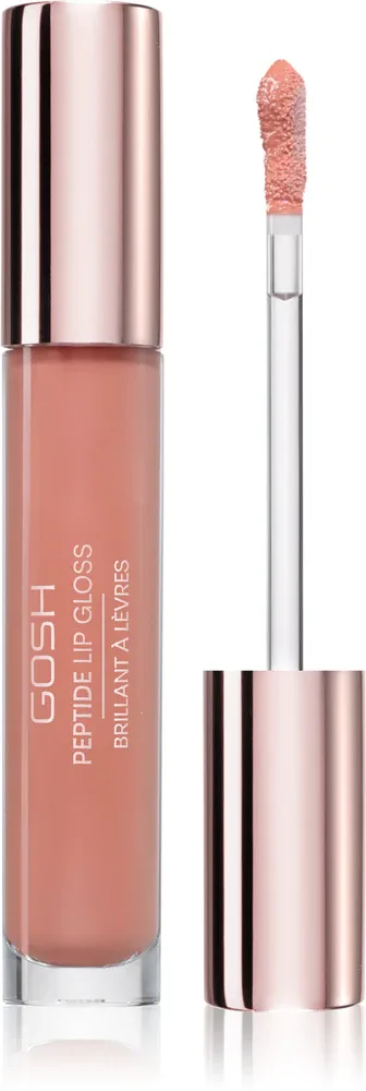 Блеск для губ GOSH COPENHAGEN Peptide Lip Gloss с пептидами, увлажняющий, 7 мл, оттенок 008 Nougat