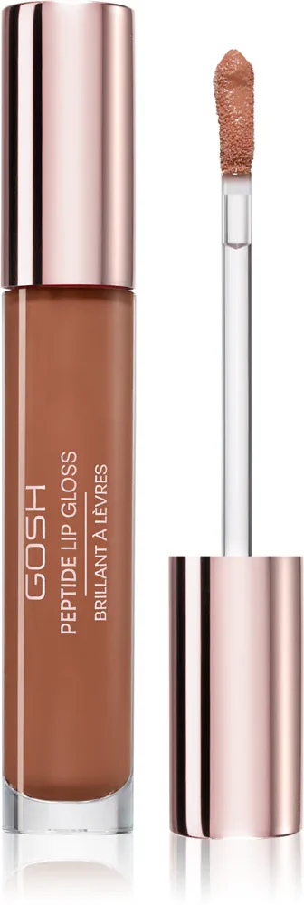 Блеск для губ GOSH COPENHAGEN Peptide Lip Gloss с пептидами, увлажняющий, 7 мл, оттенок 007 Chocolate Mousse