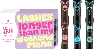 Набор туши для ресниц essence Lash PRINCESS false lash effect eye set с эффектом накладных ресниц, с водостойкой тушью