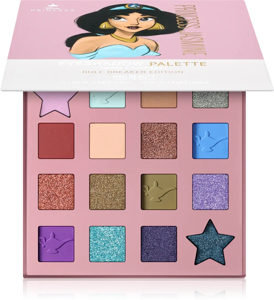 Палетка теней для век Mad Beauty Disney Princess Jasmine матовые и брокатовые, 19,8 г