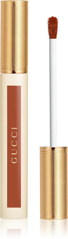 Помада для губ жидкая Gucci Glow Oil-In-Water Tint Liquid Lipstick с гиалуроновой кислотой, блестящая, 6,5 мл, оттенок 308 Lucy Dark Orange