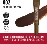 Гель для бровей Rimmel Wonder'Bond стойкий, быстросохнущий, 7,7 мл, оттенок 002 Medium Brown — фото 2