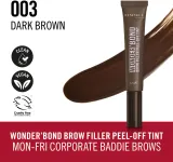 Гель для бровей Rimmel Wonder'Bond стойкий, быстросохнущий, 7,7 мл, оттенок 003 Dark Brown — фото 2