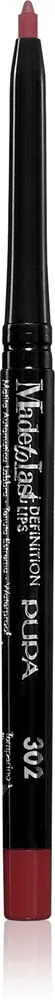 Карандаш для контура губ PUPA Milano Made to Last Definition Lips стойкий, с маслом жожоба, 0,35 г, оттенок 302 - Chic Burgundy