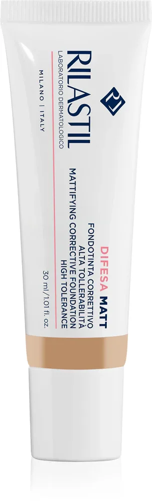 Тональный крем Rilastil Difesa Make Up Matt матирующий, среднее покрытие, флюид, 30 мл, оттенок 01