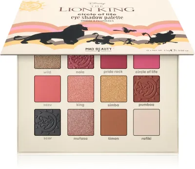 Палетка теней для век Mad Beauty Lion King Circle of Life тёплые тона, 12х2,5 г