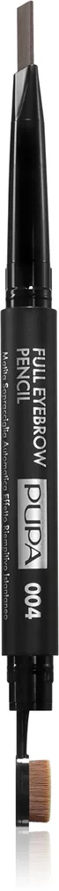 Карандаш для бровей PUPA Milano Full Eyebrow Automatic Pencil автоматический, со щёточкой, 0,2 г, оттенок 004 - Extra Dark