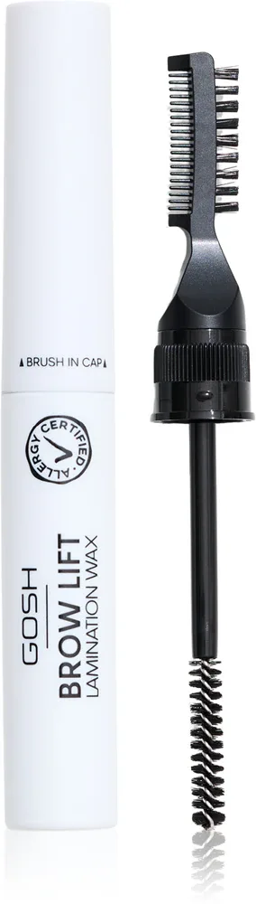Воск для бровей GOSH COPENHAGEN Brow Lift Lamination Wax с эффектом ламинации, сильной фиксации, 6 мл, оттенок 001 Clear