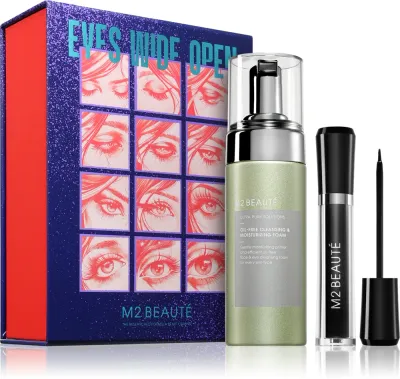 M2 Beauté Eyes Wide Open - Набор косметики M2 Beaute Eyes Wide Open с сывороткой для ресниц и пенкой для снятия макияжа
