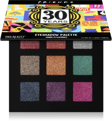 Палетка теней для век Mad Beauty Friends 30 Years металлик, 9х1,1 г