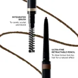 Карандаш для бровей Clarins Wonder Define Eyebrow Pencil, с щёточкой, 0,06 г, оттенок 03 warm brown — фото 3
