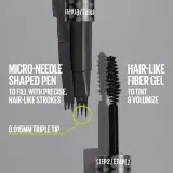 MAYBELLINE NEW YORK Brow Inserts - Фломастер для бровей Maybelline Brow Inserts с щёточкой, для естественного эффекта, 1,25 мл, 1.25 мл, оттенок 2 Soft Brown — фото 6