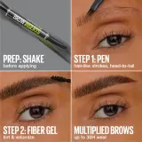 MAYBELLINE NEW YORK Brow Inserts - Фломастер для бровей Maybelline Brow Inserts с щёточкой, для естественного эффекта, 1,25 мл, 1.25 мл, оттенок 2 Soft Brown — фото 7