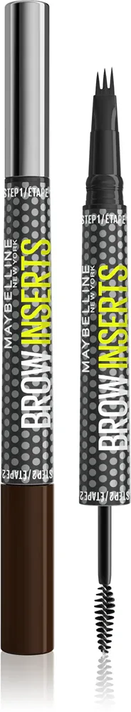 MAYBELLINE NEW YORK Brow Inserts - Фломастер для бровей Maybelline Brow Inserts с щёточкой, для естественного эффекта, 1,25 мл, 1.25 мл, оттенок 4.5 Ash Brown