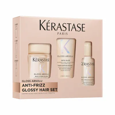 Kérastase Gloss Absolu - Набор для ухода за волосами Kerastase Gloss Absolu шампунь, кондиционер и несмываемый спрей