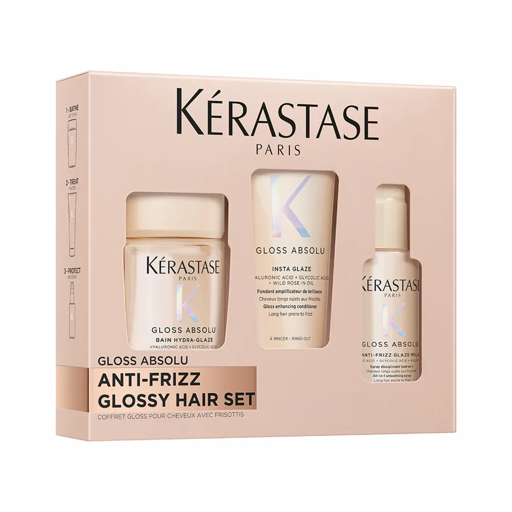 Kérastase Gloss Absolu - Набор для ухода за волосами Kerastase Gloss Absolu шампунь, кондиционер и несмываемый спрей