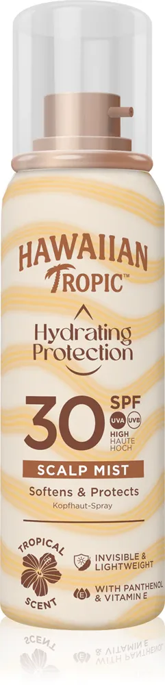 Спрей для волос Hawaiian Tropic Hydrating Protection Scalp Mist солнцезащитный, с витамином E и пантенолом, 60 мл SPF 30